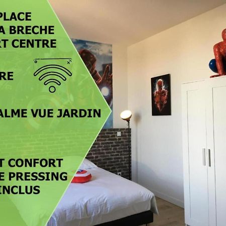 Апартаменты Le Marvel Centre La Breche Wifi Vue Jardin Ньор Экстерьер фото